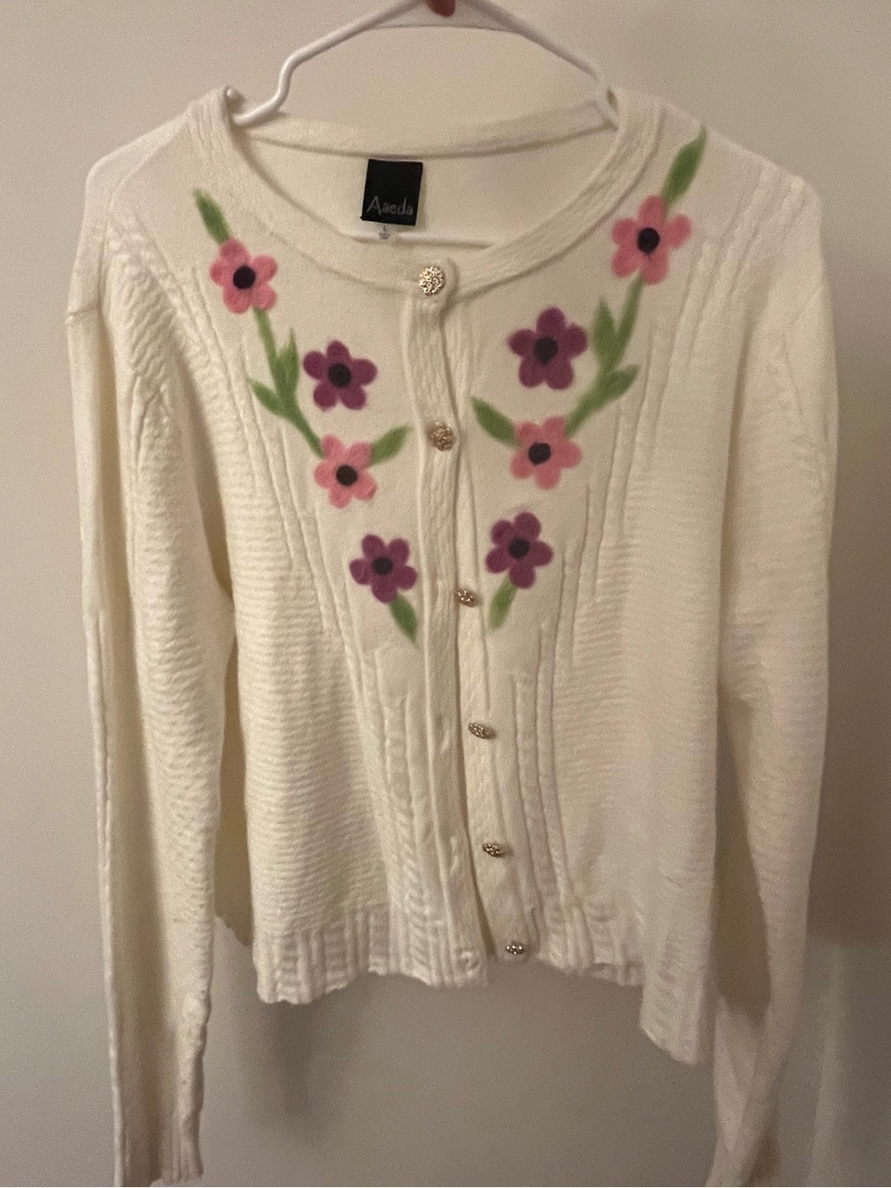 Aaeda Floral Cottagecore Button-up Cardigan
